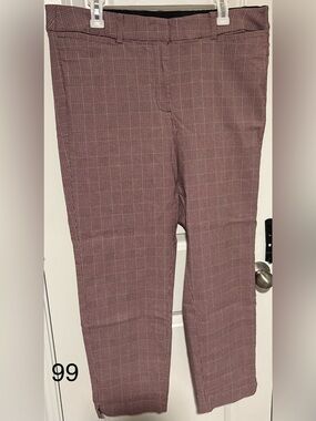 Lane Bryant Women’s Glen Plaid Dress Pants in Mauve-Tone